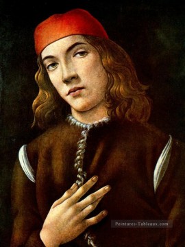  Jeune Tableaux - Portrait d’un jeune homme 1483 Sandro Botticelli